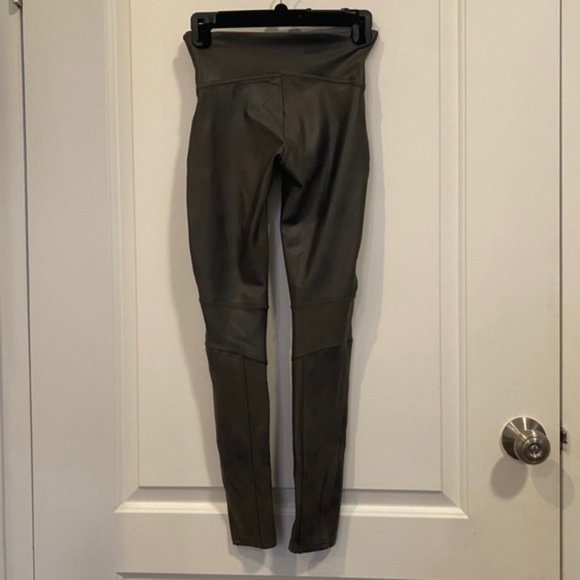 Spanx Faux Leather Moto Leggings in Color Gunmetal - Picture 6 of 6